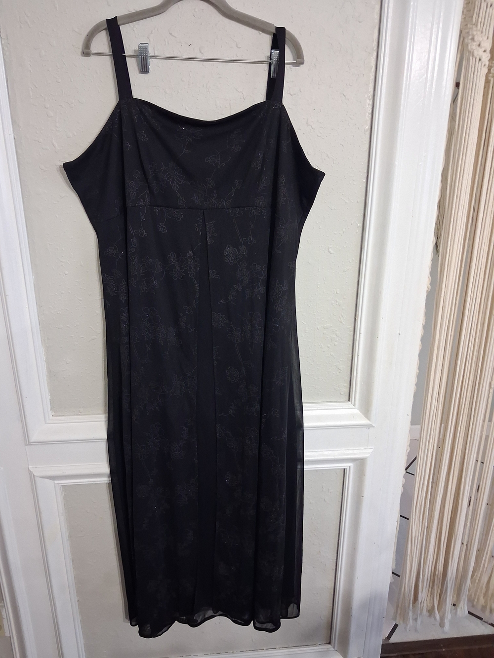 Vintage 90s whimsigoth dark fairy goth vampire dress sparkle plus xl 1x maxi y2k